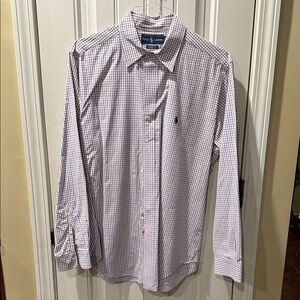 Ralph Lauren Men's Checkered Shirt - Red and White